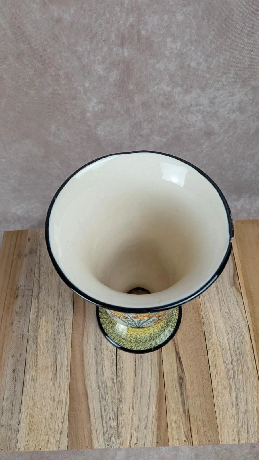 Vaso antigo Henriot Quimper decoração floral bretão – photo 4